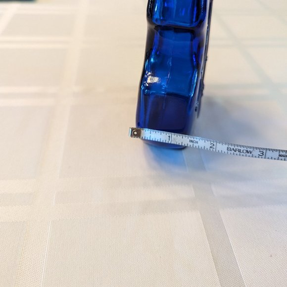 Vintage Cobalt Glass Fiddle Vase - Picture 7 of 8